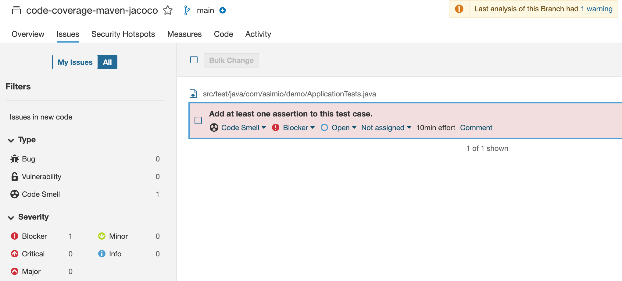 SonarQube Issues - Static Code Analysis